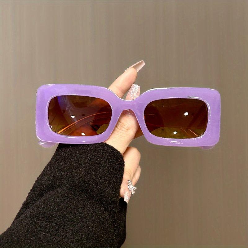 Candy Rectangle Frame Sunglasses Jelly Transparent Women Glasses Y2K