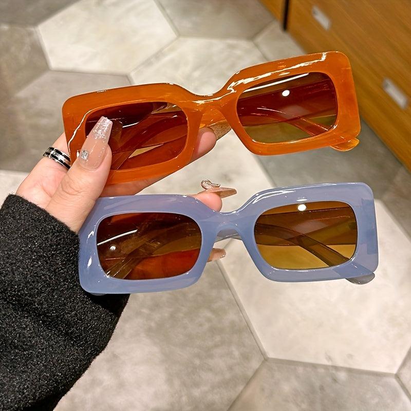 Candy Rectangle Frame Sunglasses Jelly Transparent Women Glasses Y2K
