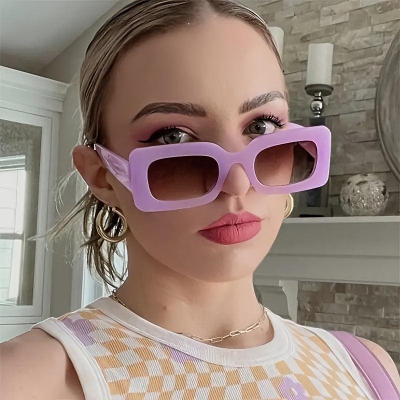 Candy Rectangle Frame Sunglasses Jelly Transparent Women Glasses Y2K