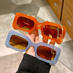 Candy Rectangle Frame Sunglasses Jelly Transparent Women Glasses Y2K