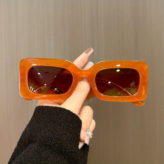 Candy Rectangle Frame Sunglasses Jelly Transparent Women Glasses Y2K
