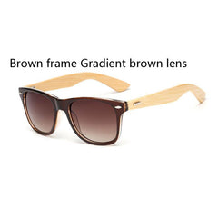 Wood Sunglasses Square Bamboo Mirror Sun Glasses Retro De Sol Masculino