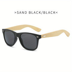 Wood Sunglasses Square Bamboo Mirror Sun Glasses Retro De Sol Masculino