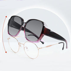 Polarized Wear Over Sunglasses TR90 Fit Over Glasses for Driving Cycling Fishing