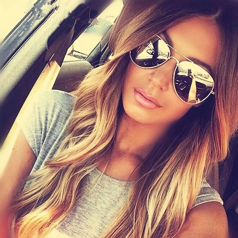 Vintage Metal Sunshade Sunglasses for Women