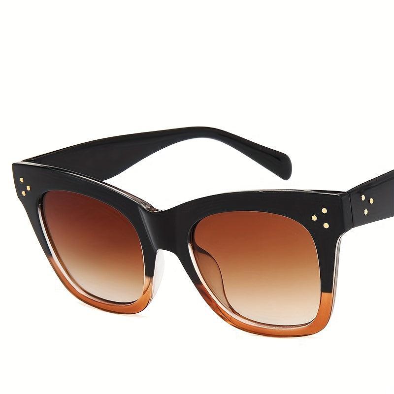 Vintage Leopard Cat Eye Sunglasses Large Frame Gradient Sunshade Eyewear Women