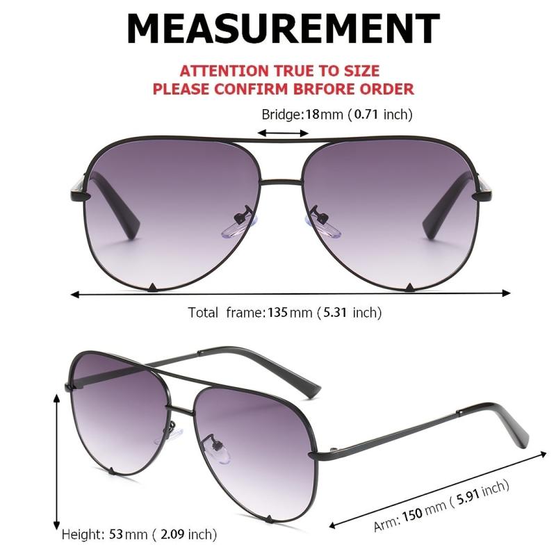 Aviator Gradient Lens Sunglasses UV Protection