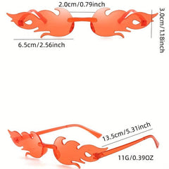 Y2K Flame Sunglasses Candy Photo Booth Props UV400