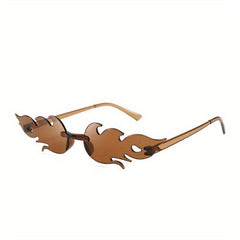 Y2K Flame Sunglasses Candy Photo Booth Props UV400
