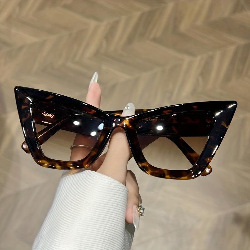 Oversized Cat Eye Sunglasses Vintage Gradient Frame Glasses UV400