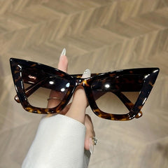 Oversized Cat Eye Sunglasses Vintage Gradient Frame Glasses UV400