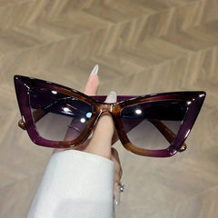 Oversized Cat Eye Sunglasses Vintage Gradient Frame Glasses UV400