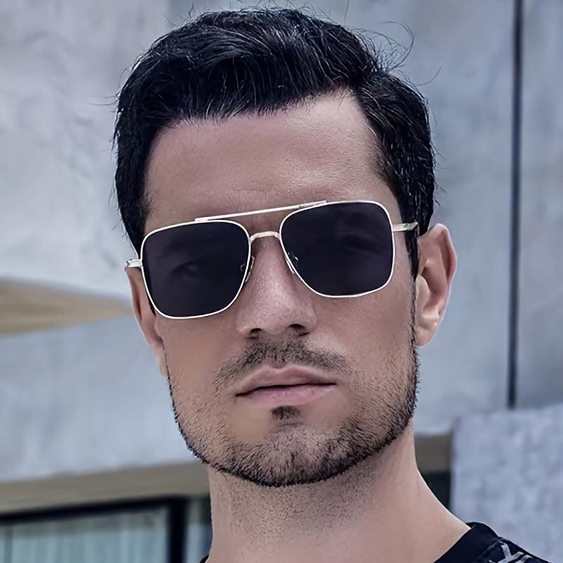 Men's Outdoor Sunglasses Square Metal Glasses