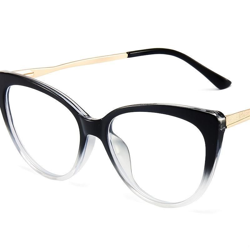 Cat Eye Clear Lens Glasses TR90 Metal Temple Party Glasses