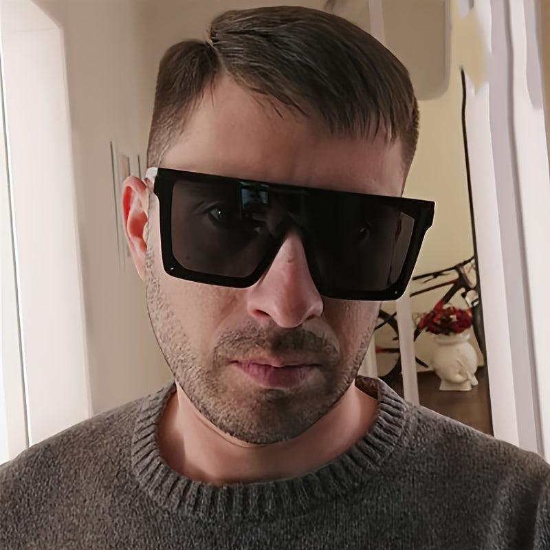 Vintage Oversized Square Sunglasses Sun Protection Lenses