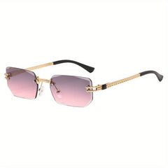 Rimless Gradient Sunglasses UV400 for Beach Party