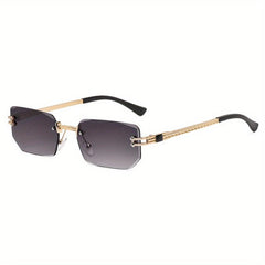 Rimless Gradient Sunglasses UV400 for Beach Party