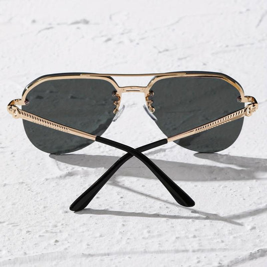 Aviator Sunglasses Semi Rimless UV400