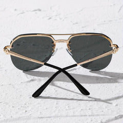Aviator Sunglasses Semi Rimless UV400