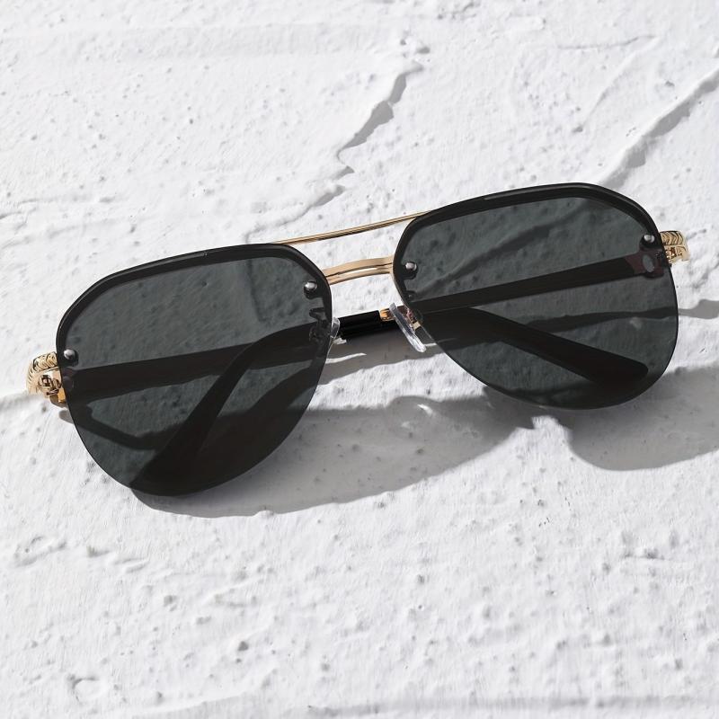 Aviator Sunglasses Semi Rimless UV400