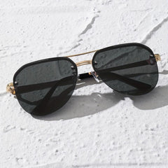 Aviator Sunglasses Semi Rimless UV400