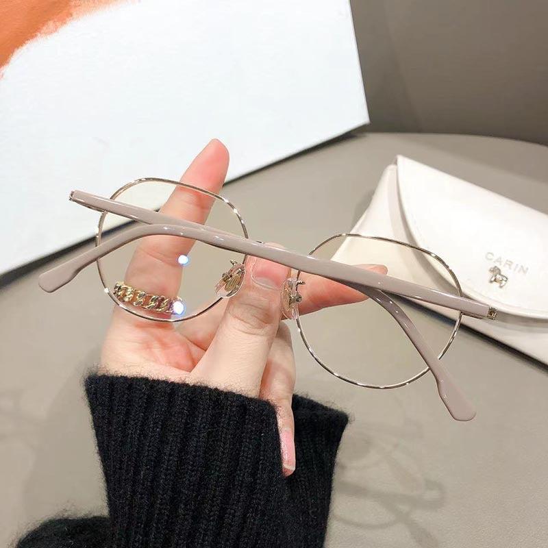Vintage Style Oval Metal Frame Glasses