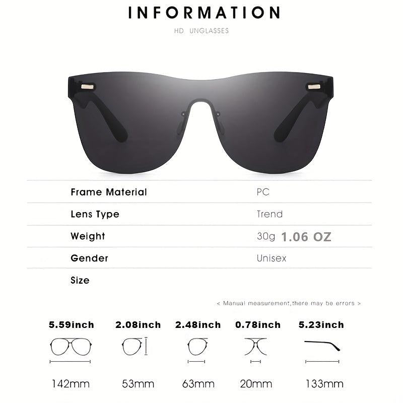 Y2K Rimless Sunglasses Cat Eye Glasses Lightweight UV400