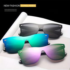 Y2K Rimless Sunglasses Cat Eye Glasses Lightweight UV400