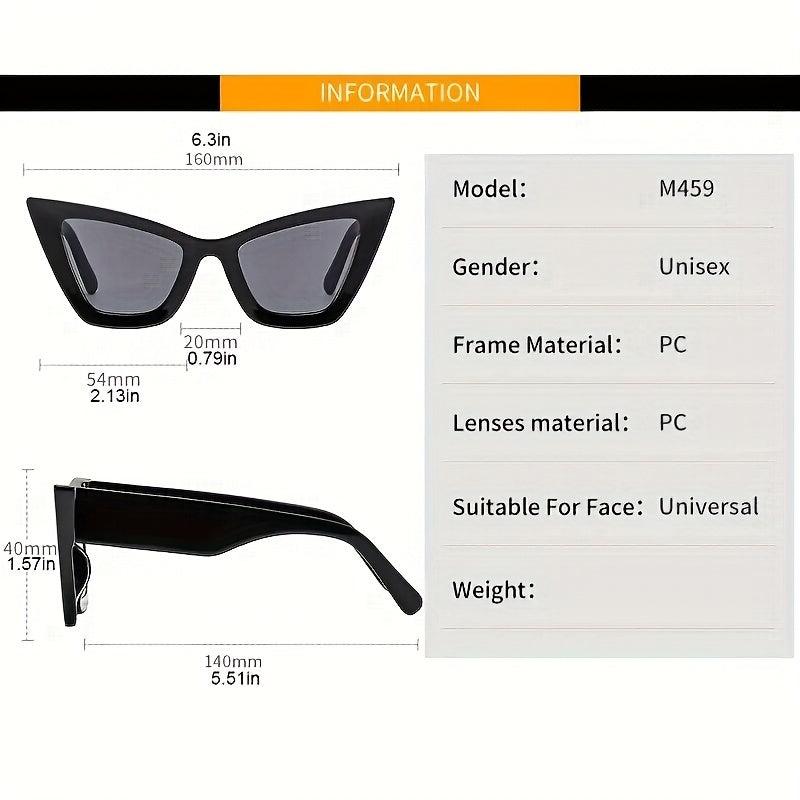 Oversized Cat Eye Sunglasses Gradient Jelly Frame UV400