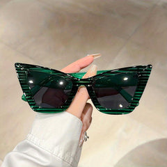 Oversized Cat Eye Sunglasses Gradient Jelly Frame UV400