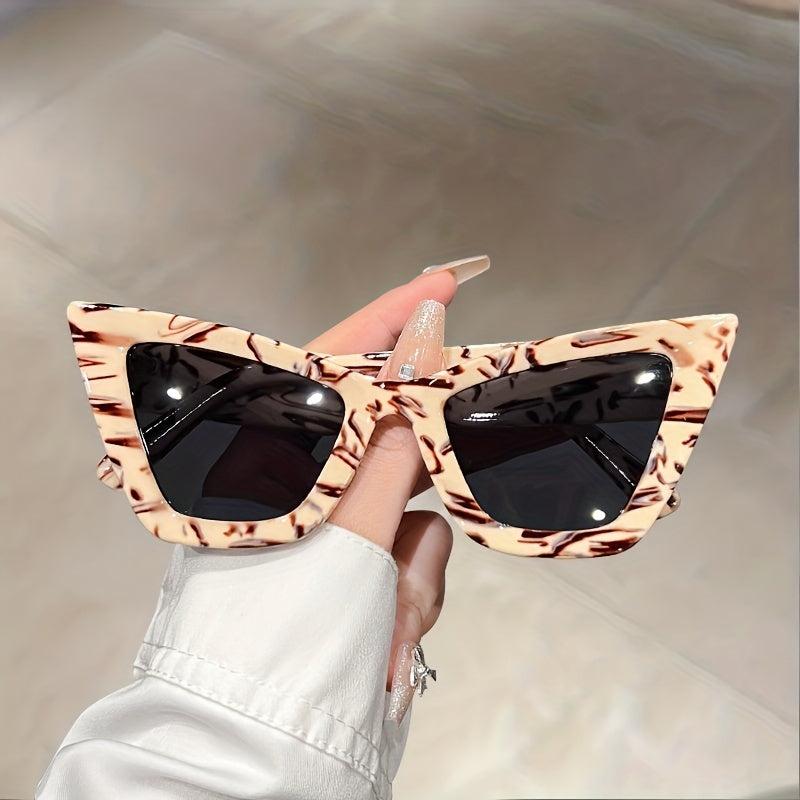 Oversized Cat Eye Sunglasses Gradient Jelly Frame UV400