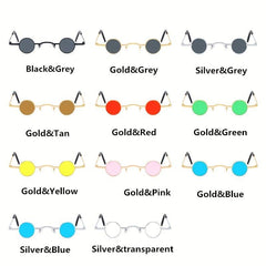 Punk Small Frame Sunglasses Hip Hop Round Frame Women Party Eyewear
