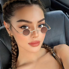 Punk Small Frame Sunglasses Hip Hop Round Frame Women Party Eyewear