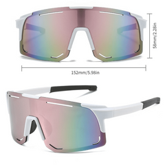 Y2K One piece Sunglasses Mirror Lens Sports Shield Glasses UV400