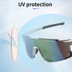 Y2K One piece Sunglasses Mirror Lens Sports Shield Glasses UV400