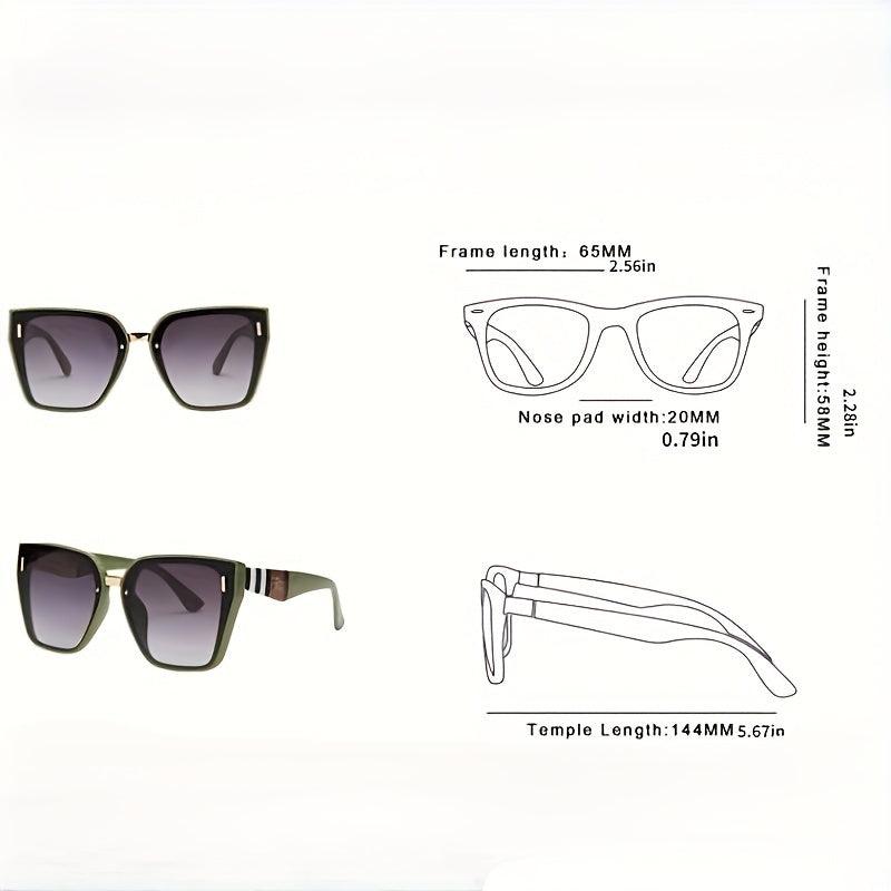 Men's Square Frame Sunglasses Street Style UV400 Sunglasses