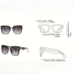 Men's Square Frame Sunglasses Street Style UV400 Sunglasses
