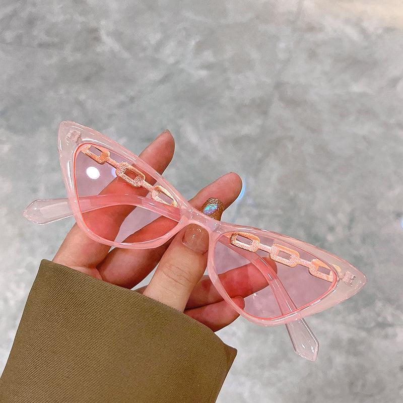 Cat Eye Sunglasses Vintage Tinted Lens Eyewear UV Blocking