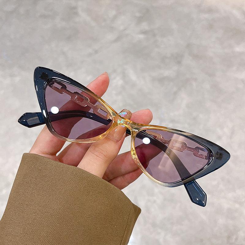 Cat Eye Sunglasses Vintage Tinted Lens Eyewear UV Blocking