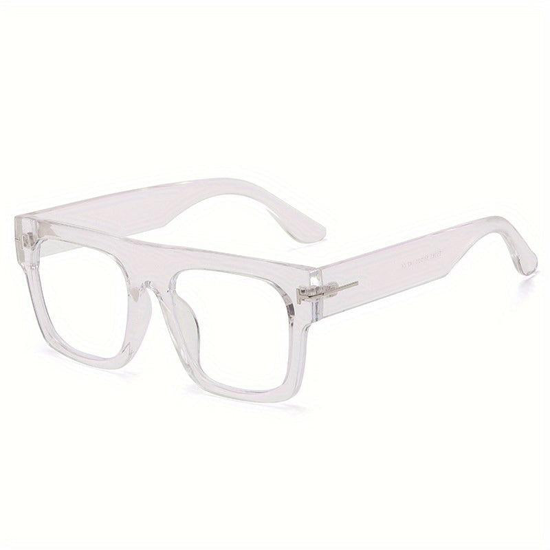 Square Frame Clear Lens Glasses Minimalist Eyewear