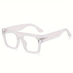 Square Frame Clear Lens Glasses Minimalist Eyewear