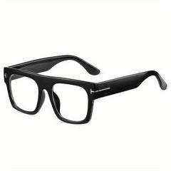 Square Frame Clear Lens Glasses Minimalist Eyewear