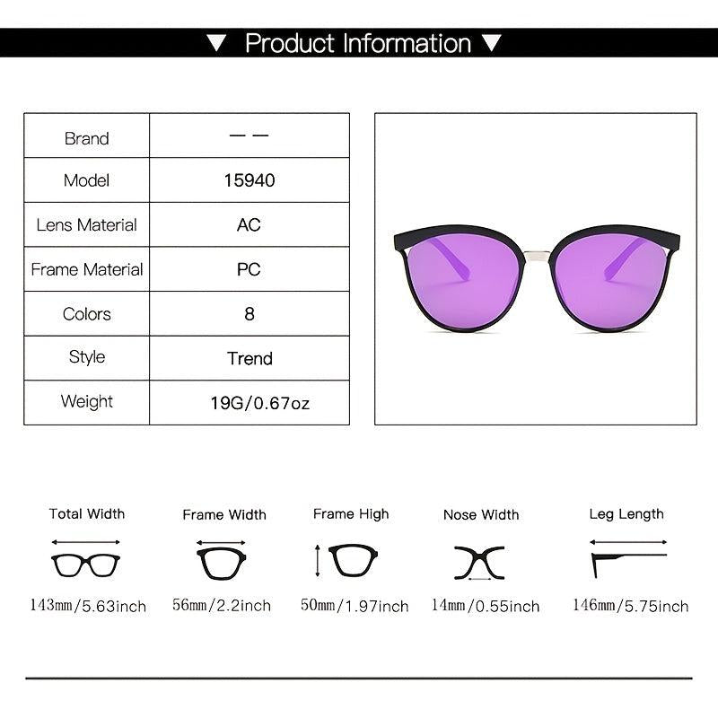 Oversize Round Frame Sunglasses Rapper Mirror Lens Outdoor Sunshade