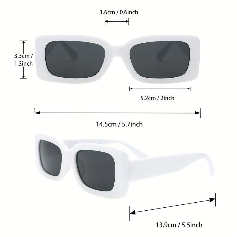 Retro Rectangle Sunglasses UV400 Sun Shades for Women Men