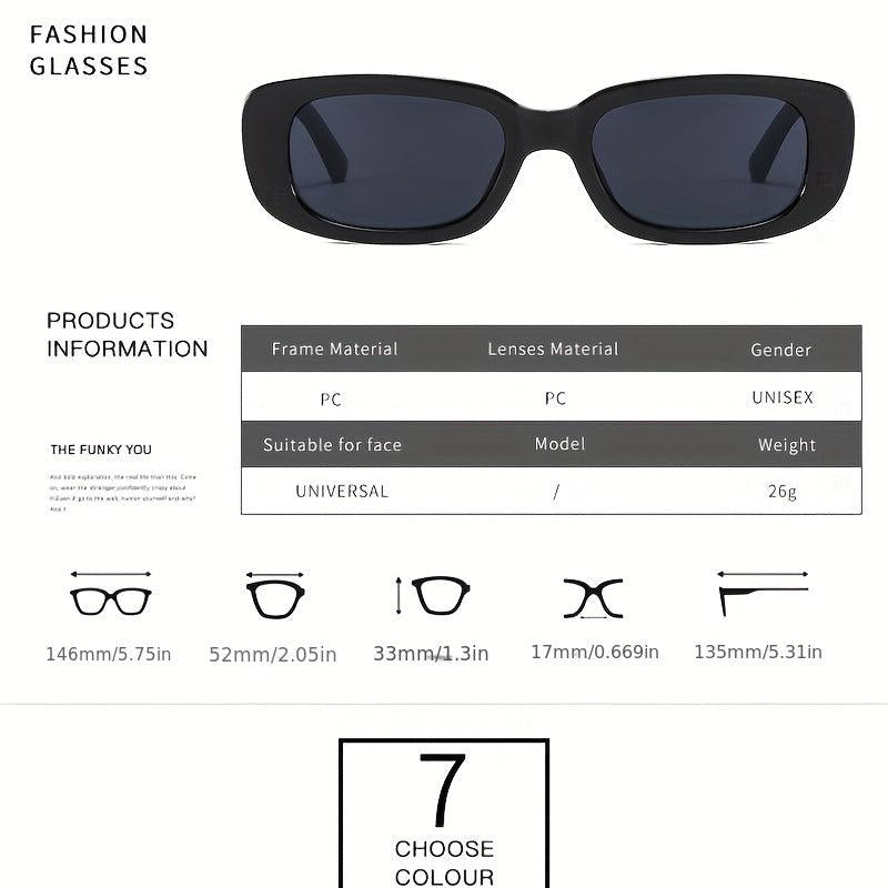Rectangle Sunglasses UV400 Anti Glare Glasses for Driving Beach Travel