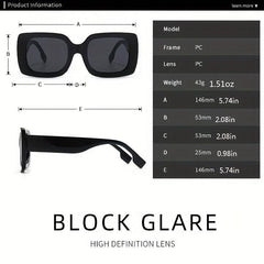 Vintage Square Polarized Sunglasses For Women 90s Rectangle Sun Glasses