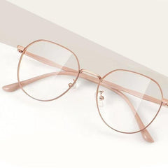 Macaroon Metal Frame Clear Lens Anti Light Glasses