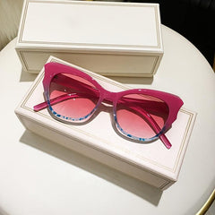 Candy Cat's Eye Sunglasses Gradient Y2K Glasses Vintage Holiday Accessories