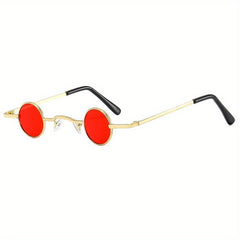 Round Metal Frame Sunglasses Y2K Tinted Lens Glasses