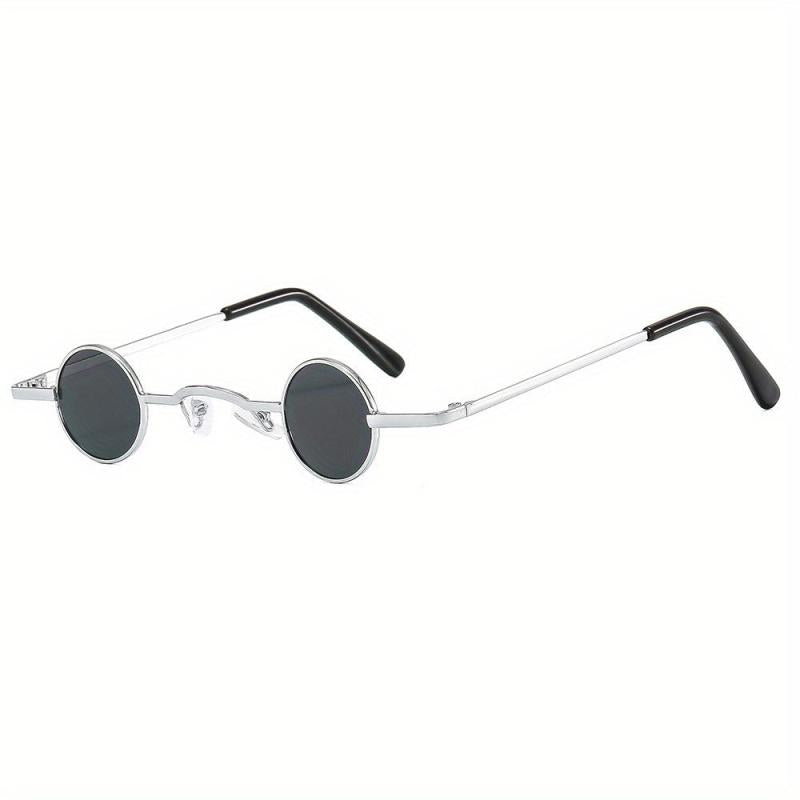 Round Metal Frame Sunglasses Y2K Tinted Lens Glasses